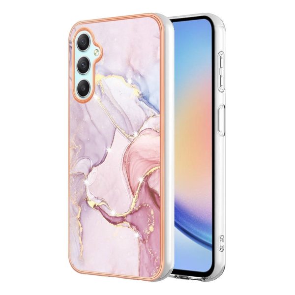 Samsung Galaxy A25 (5G) Hybrid Plastik Cover - Lyserød Marmor Fashion