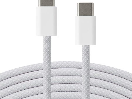 Xceed Braided USB-C til USB-C PD 60W - 2m - Hvid on Sale