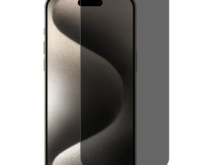 iPhone 16 Pro Max Hærdet Glas m. Privacy - Full-Fit Skærmbeskyttelse - Sort Kant Supply