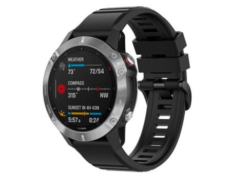 Fixed Universal Garmin 26mm QuickFit Silikone Rem - Sort Hot on Sale