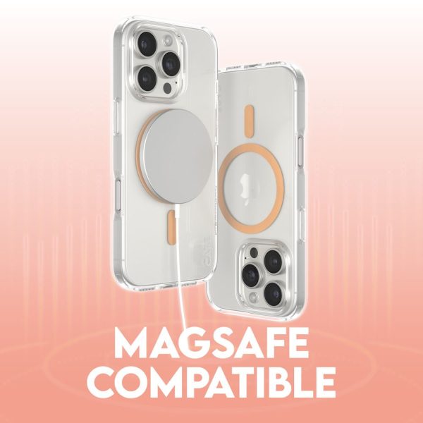 CARE by PanzerGlass iPhone 16 Pro FLAGSHIP Urban Combat Case - MagSafe Kompatibel - Transparent   Peach Fuzz Supply