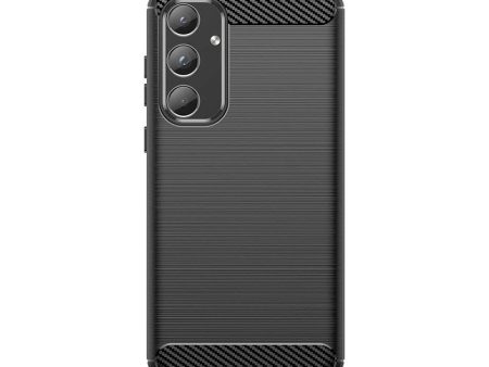 Samsung Galaxy A55 (5G) Brushed Carbon Fiber Cover - Sort Discount