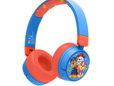 Trådløst Børne Headset On-Ear 85-95dB - Paw Patrol - Blå   Rød For Cheap