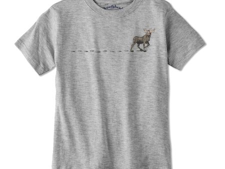 Winter Moose Tracks Youth T-Shirt For Cheap