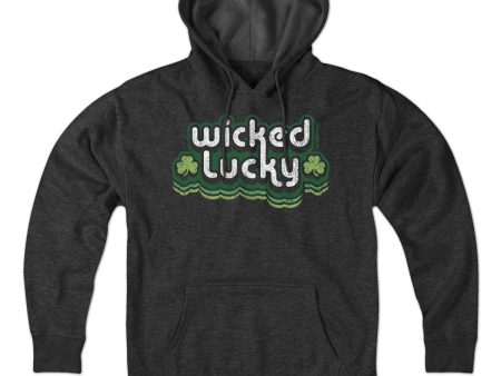 Wicked Lucky Retro Hoodie For Sale