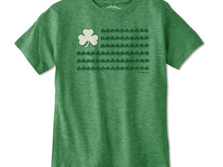 Irish Nation Shamrock Flag Youth T-Shirt Sale