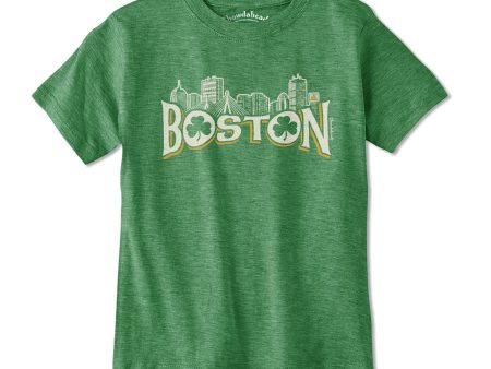 Boston Irish Skyline Youth T-Shirt Cheap