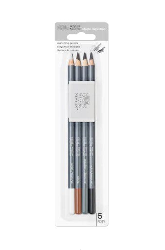 Winsor & Newton Studio Collection Sketching Pencil 5pc Set Discount