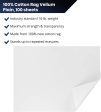 Professional 100% Rag Vellum: 10-sheet package For Sale