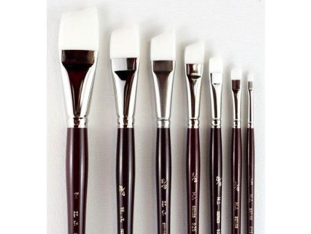 White Taklon Brushes - Series 925 Angle For Discount