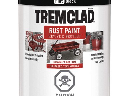 Tremclad Oil-Based Rust Paint - Flat Black Hot on Sale