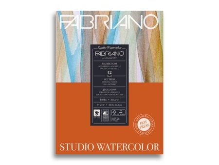 Fabriano Hot Press Watercolour Pads 9x12 Online now