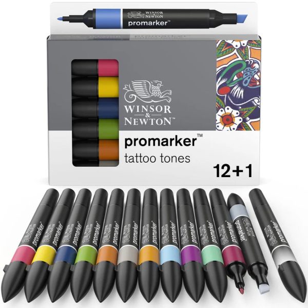 W&N Promarker 12 + 1 Tattoo Tones Discount