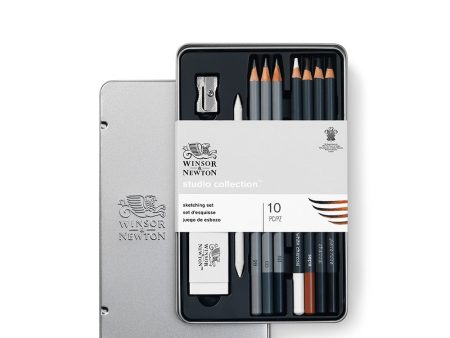 Winsor & Newton Studio Collection Sketching Pencil Set x10 Online now