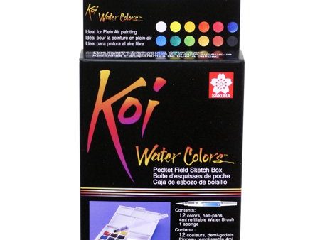 Sakura 12-Piece Koi Water Colors Field Sketch Set with Brush Online now