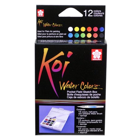 Sakura 12-Piece Koi Water Colors Field Sketch Set with Brush Online now