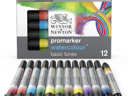 W&N Promarker Watercolour 12 Basic Tones For Discount