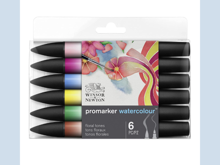 Winsor & Newton Promarker Watercolour - Floral Tones 6pc on Sale