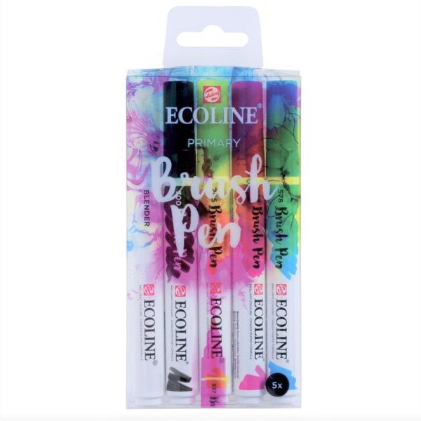 Ecoline Brush Pen Set of 5-Primary For Discount