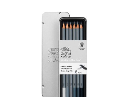 Winsor & Newton Studio Collection Graphite Pencil x6 For Discount