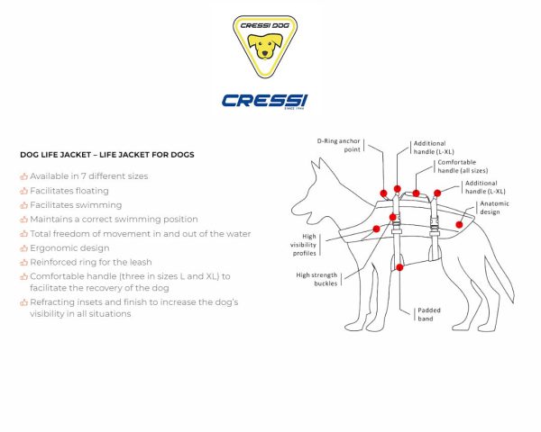 Cressi Premium Dog Life Jacket For Discount